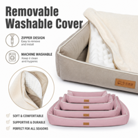 Fournitures pour animaux de compagnie, canapé-lit pour chien en daim solide orthopédique confortable et luxueux de haute qualité