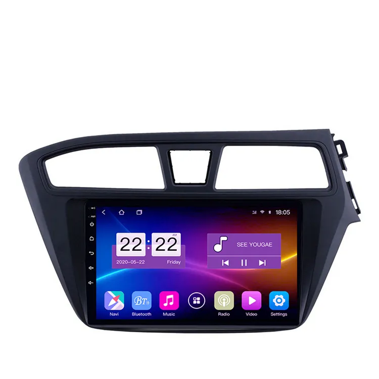 Çin tedarikçisi araba MP3/MP4 oynatıcı desteği 4G/WIFI Internet araba GPS Navigator Hyundai i20 2 2015-2018