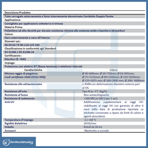 Tubería de Polietileno Corrugado de Doble Pared de 75 mm, Conducto Eléctrico de PVC y Material Plástico - Product Image 2