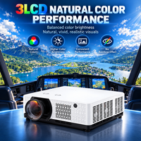 Projecteur de simulation commercial 7500 lumens, projecteur laser 3LCD à courte focale avec correction de déplacement de l'objectif