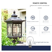 Lampe à pilier LED étanche IP65, en aluminium moulé sous pression AR111, AC85-265V, 12W, CRI 95 élevé, éclairage extérieur de style européen à intensité variable