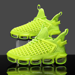 Chaussures <span class=keywords><strong>de</strong></span> <span class=keywords><strong>course</strong></span> vert néon pour hommes, baskets à semelle creuse, respirantes, légères, chaussures <span class=keywords><strong>de</strong></span> sport, chaussures <span class=keywords><strong>de</strong></span> marche cool - Product Image 5