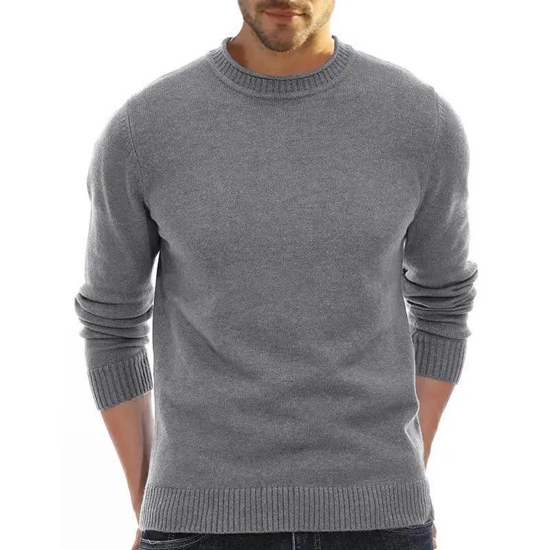 Vòng cổ áo len cho nam giới nitted Acrylic Đan Chất lượng cao mỏng phù hợp với áo len đồng bằng Áo len