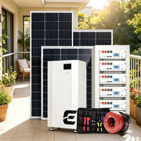 Kit solaire hybride complet 51.2V 10KWH 5KWH 15KWH LiFePO4 avec onduleur 6KW pour résidence (10KW 5KW 3KW)