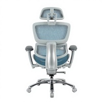 Chaise de bureau ergonomique pivotante en tissu, très vendue, avec soutien lombaire, accoudoirs 3D et appui-tête réglable, idéale pour le bureau à domicile