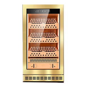 Humidor à cigares de petite taille Nuelead NE-101 avec contrôle de température constant, porte en verre amovible et étagères en cèdre - Product Image 2