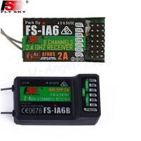 Récepteur sans fil Flysky FS-IA6 FS-IA6B 6CH compatible avec les contrôleurs Flysky I4 I6 I10 GT2E GT2F GT2G pour véhicule RC, avion, drone