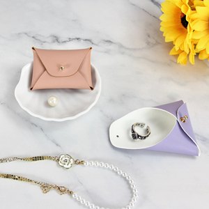 Bolsas de Joyería de Cuero Gris Personalizadas, Bolsitas de Cuero <span class=keywords><strong>para</strong></span> Regalo de Joyería - Product Image 5