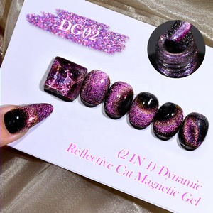 LILYCUTE 7ml Shiny Disco Gel Flash Sparkle Cat Eye Polish Gel Vernis émaux Soak Off Diamond Reflective Cat Eye Uv Glitter Gel - Product Image 5