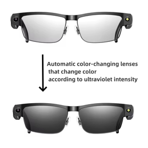Gafas de Sol Inteligentes de Moda con Cámara de 8MP, 4GB de Memoria, Lentes con Cambio Automático de Color, WiFi, Traducción por IA, Gafas Polaroid para Hombre, Metálicas - Product Image 2