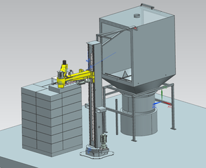 Despaletizador de Columna de Alta Velocidad para Especias (Pimienta), Brazo Robótico, 25 kg/bolsa, 80 Bolsas/h, Reforzado, IP52, Control Remoto/Desarrollo en Campo, PLC - Product Image 6