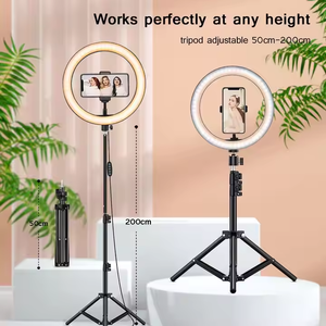 Anneau lumineux LED de 10 pouces pour selfie, lampe d'appoint photographique, support de téléphone trépied pour YouTube, TikTok, vidéo en direct - Product Image 5