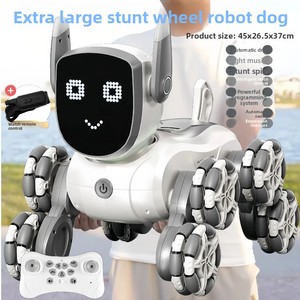Chien mécanique télécommandé à huit roues <span class=keywords><strong>de</strong></span> taille moyenne, avec détection <span class=keywords><strong>de</strong></span> geste, interaction vocale, danse électrique et intelligence artificielle - Product Image 3
