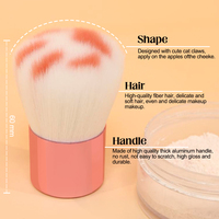 Nouvelle conception, rose, mignon, de haute qualité, pinceau de maquillage professionnel individuel, vegan, mini, personnalisé, de luxe, marque privée, vente en gros