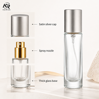 Flacon de parfum cylindrique en verre transparent, vaporisateur de parfum, flacon pulvérisateur, OEM ODM, emballage en gros