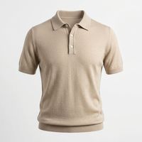 Polo pour homme haut de gamme 100 % laine mérinos, tricot fin 18GG, fabrication de précision par machine Stoll, maîtrise du fil de 40 ans, directement de l'usine
