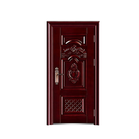 Porte d'entrée extérieure en acier de sécurité, design moderne et luxueux, haute qualité, prix bas, imperméable, fibre de verre, appartement, chambre à coucher