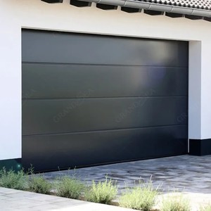 Phong Phú thiết kế hiện đại tự động Quảng Đông cửa nhà để xe 10ft bởi 7ft wrought sắt kim loại cửa nhà để xe trong màu đen - Product Image 3