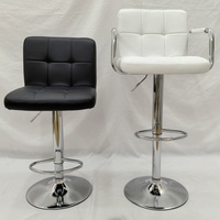 Tabourets de bar pivotants réglables en cuir carré moderne, hauteur de comptoir, pour hôtel, restaurant, école, usage commercial, mobilier de bar
