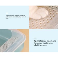 Bac à litière pour chat en plastique anti-éclaboussures extra large, design ouvert, toilette pour chats de race Maine Coon, accessoire pour bac à litière pour chat