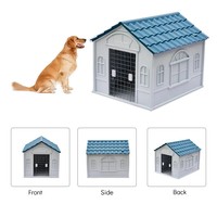 2025 dernière meilleure vente grand extérieur étanche luxe en plastique chenil pour animaux de compagnie Igloo chien lit maison Pp porte en métal maison adaptée aux animaux de compagnie