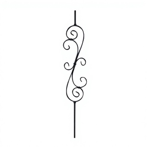 Rampe d'escalier minimaliste en fer, profil mince, noir mat, design moderne, double cercle, réglable, facile à installer, pour villa - Product Image 2
