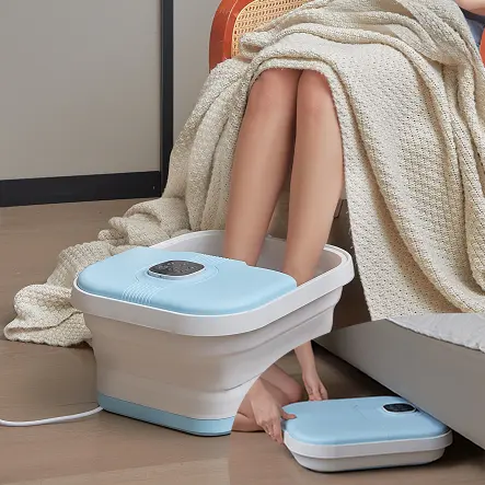 Baignoire pliable à bulles et vibrations pour les pieds, nouveauté 2023, pour pédicure, eau chaude, Spa, bain, Machine pour apaiser et réconforter les pieds