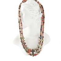 Perles rondes en jadéite de Birmanie naturelle 16"