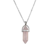 Cristal Quartz pierre naturelle pierre précieuse forme de balle pierres de guérison bijoux Point Turquoise colonne hexagonale pendentif collier cadeau