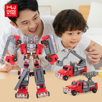 Juguete de Coche Transformable de Robots de Combate contra Incendios para Niños, Modelo de Vehículo de Juguete Fundido a Presión