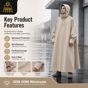 Imperméable d'extérieur avec <span class=keywords><strong>capuche</strong></span>, <span class=keywords><strong>poncho</strong></span> de pluie pour le voyage, le camping et la protection quotidienne - Fournisseur en gros - Product Image 2