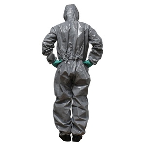 Traje de seguridad de una pieza gris antiestático Ropa de protección contra partículas de radiación nuclear resistente a ácidos y álcalis - Product Image 2