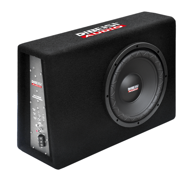 New Arrival CP-1201 Car Sound Upgrade Model 12 Inch Woofer Slim Underseat Subwoofer Enclosure with Amplifier Car Subwoofer Box