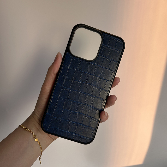 Personalized Vegan Pu Crocodile Leather Croc Mobile Cellphone Back Covers Phone Case for Iphone 16 15 13 Pro Max
