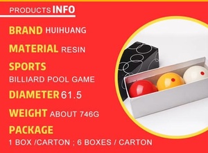 Balle de billard Kalenball 61 mm en résine personnalisable avec point rouge pour tables de billard - Utilisation pour l'entraînement sportif, emballée - Product Image 6