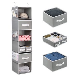 Collatable storage bag of detachable wardrobe organizer home storage organization