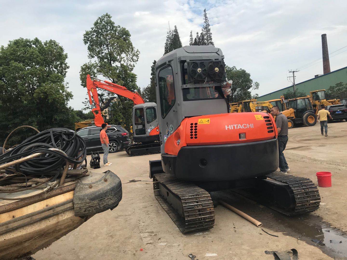 HITACHIタッカー Used Mini Excavator Hitachi ZX55UR with Hydraulic Thumb