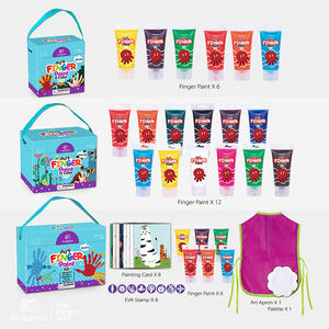 Juego de pintura de dedos lavable para niños ecológicos, 6 colores, juego de acrílico no tóxico, juguetes de dibujo para niños - Product Image 5