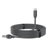 Cable DC 5521 Macho a Tipo-C, Cable de Alimentación DC Impermeable, Cable de Carga Mini DC 5.5x2.1mm a USB-C para Equipos de Exterior
