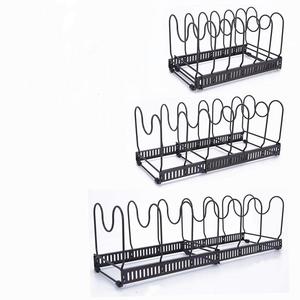 Organizador de ollas de cocina ajustable, estante de tapa de olla, soporte ajustable para sartén y tapa, 10 compartimentos - Product Image 5
