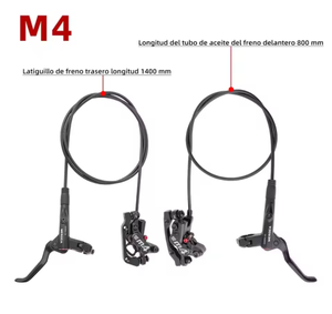 Juego de Frenos Hidráulicos MEROCA de 4 Pistones para Bicicleta de Montaña con Cubierta Protectora de Silicona, Freno Delantero <span class=keywords><strong>y</strong></span> Trasero de 800 mm/1400 mm, Freno de Disco para Bicicleta de Montaña - Product Image 2