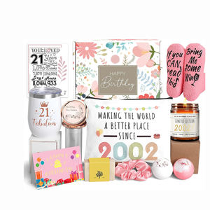 Joyeux 21e anniversaire panier-cadeau pour femmes soeur fille sa BFF 2024 nouveau merveilleux meilleur ami cadeaux d'anniversaire en gros - Product Image 6