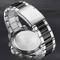 NAVIFORCE Officiel 9257 Montre numérique à quartz en acier inoxydable à double affichage Fabricants Chronographe multifonctionnel