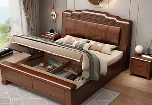 เตียงนอนไม้สนเนื้อหนาแบบทันสมัย1.5M X 2.2M เป็นมิตรกับสิ่งแวดล้อม - Product Image 3