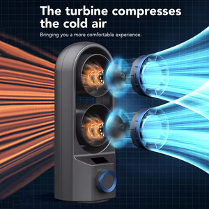 USB çift kafa turbo fan sonsuz hız kontrolü dijital ekran küçük elektrikli fan sıkıştırma döngüsü soğuk fan - Product Image 6