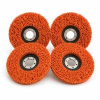 Disque à décapage de fibres orange 4 pouces 100 mm, lot de 3, pour meuleuse d'angle, élimination de la rouille et de la peinture
