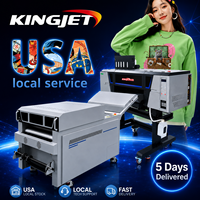 Imprimante DTF Kingjet USA A1 pour l'impression de t-shirts, machine intelligente d'impression DTF 60 cm avec agitateur et 9 couleurs d'encre