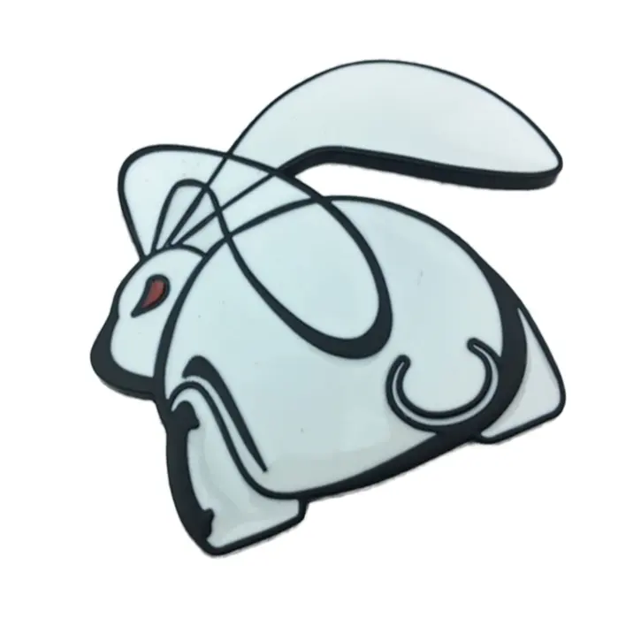 Nuevo diseño 3D estereoscópico Metal Logo Sticker Evil Rabbit Car Styling Decal para VW GTI Golf 6 7 Generation Body Stickers