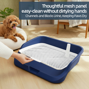 Bandeja de entrenamiento para perros Polonia Stock, 50x45cm, con protector antisalpicaduras de borde alto y rejilla extraíble, fácil de limpiar, Dropshipping UE - Product Image 6