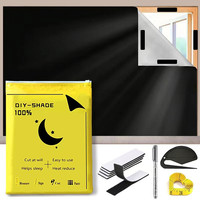 Vente chaude pour Amazon Rideau occultant portable résistant au soleil 100% Technique tissée en polyester disponible en argent noir Coa